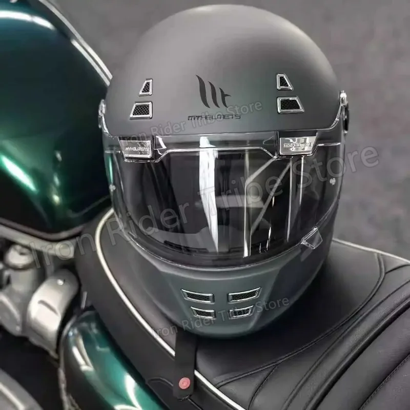 New Original MT Jarama Full Face Motorcycle Helmet DOT ECE Approved Retro Styling Helmet Capacete Casco Moto