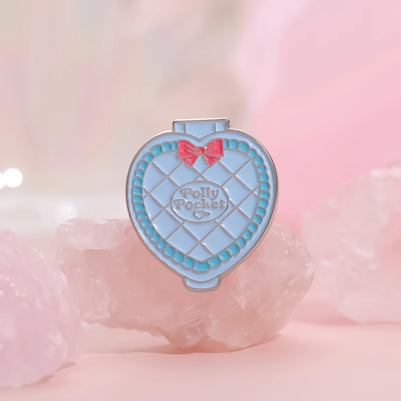 Polly Blue Love Simple Brooch Personalized Versatile Backpack Jewelry Clothes Lapel Pin Gift For Friends