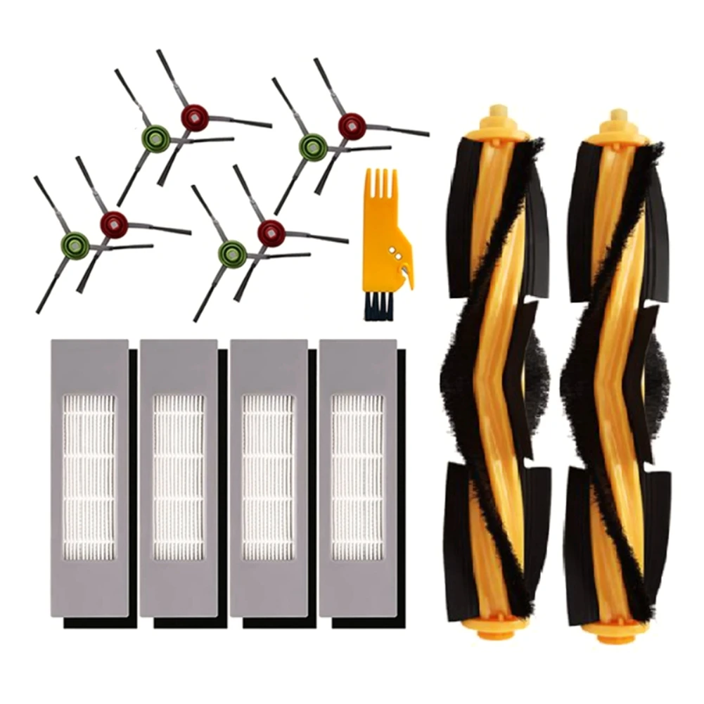 A66Z 15 قطعة ل Ecovacs Deebot OZMO 920 950 T5 T8 T9 سلسلة جهاز آلي لتنظيف الأتربة فرشاة جانبية رئيسية فلتر HEPA استبدال أجزاء #4