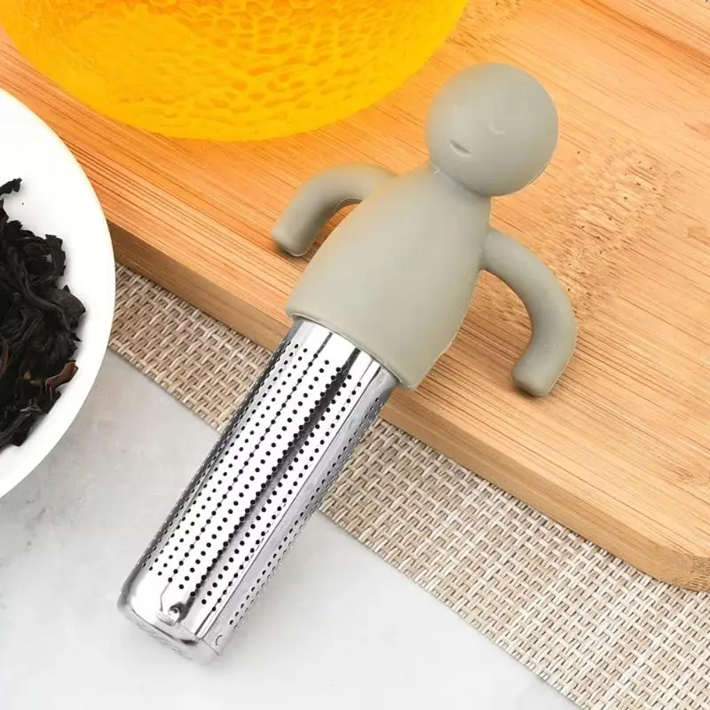 Stainless Steel Creative Human-shaped Tea Infuser Kitchen Home Use Reusable Tea Set Accessories