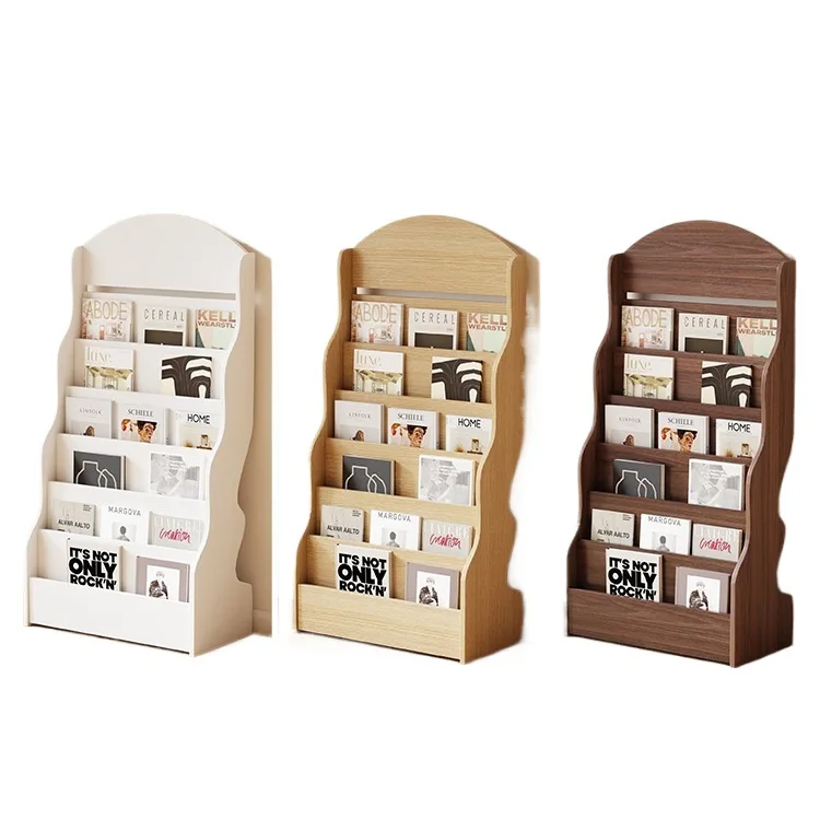 Bookshelf Magazines Newspapers and Newspapers Display Shelf Floor-to-ceiling Office Wall Brochure Storage Data Shelf