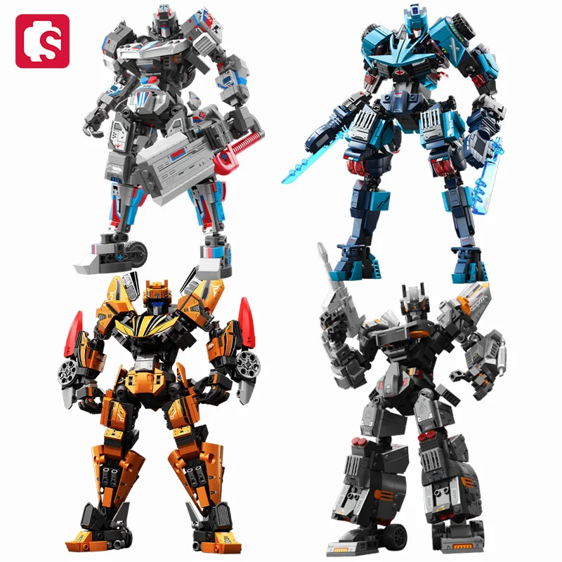 

SEMBO BLOCK Robo Suit Series Автомобиль-трансформер Мех Сборка Строительный блок Кирпичи Украшения Детские игрушки для мальчиков Рождественский подарок