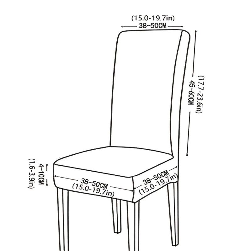 1PC Large Chair Covers for Dining Room Kitchen, Slipcover for High Back Dining Chair, Soft Jacquard Stretch Washable Removable