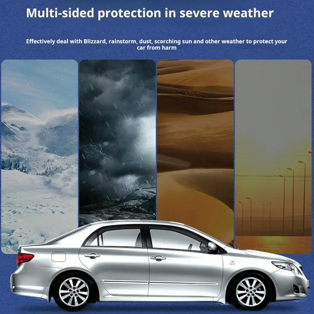 

Лобовое стекло автомобиля Снежный чехол с крышкой бокового зеркала Противоугонная конструкция Защита от мороза Анти-УФ Универсальное переднее окно Автомобильный Co