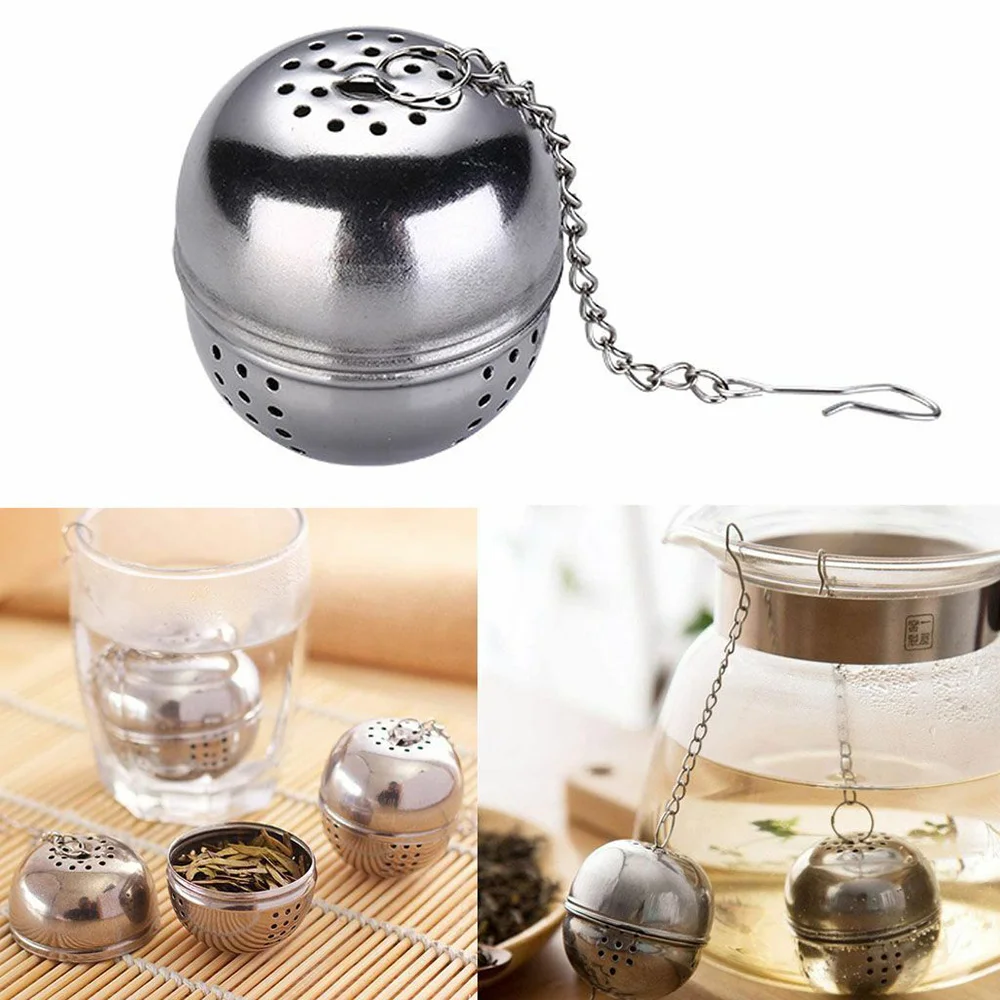 ลูกตาข่ายชงชาตาข่ายกรองกาแฟกรอง Hook หลวมใบชา Spiceball เชือก Chain เครื่องมือเครื่องใช้ในครัว Supply
