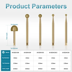 Diş hekimliğinde kullanılmak üzere değirmenlerde 6 büyük satış-6 numara