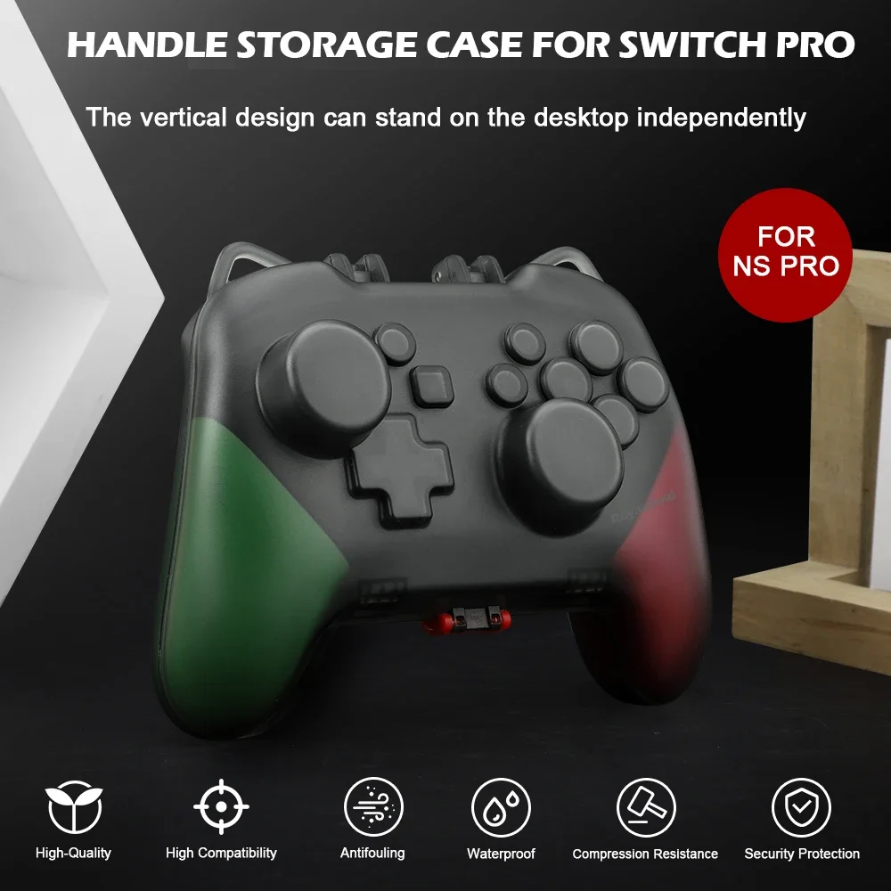 NEW Transparent Clear Crystal Case Controller Protective Cover Handle Shell with charging port For Switch Pro Controller