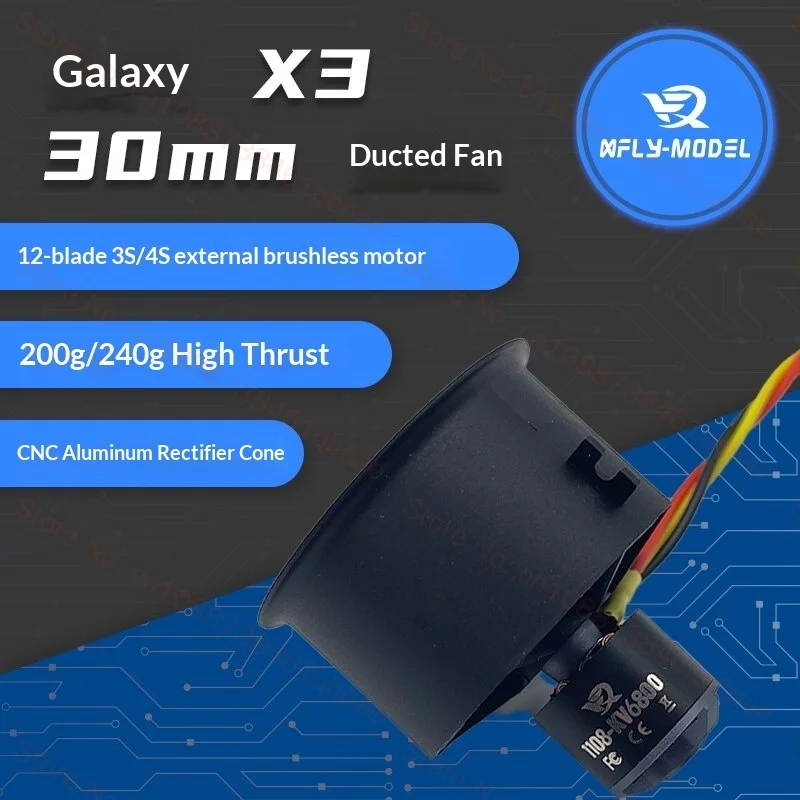 XFLY Model 3S 4S 1108-KV6800 1108-KV8500 brushless external rotating motor 30mm 12 blade culvert power unit Model aircraft parts