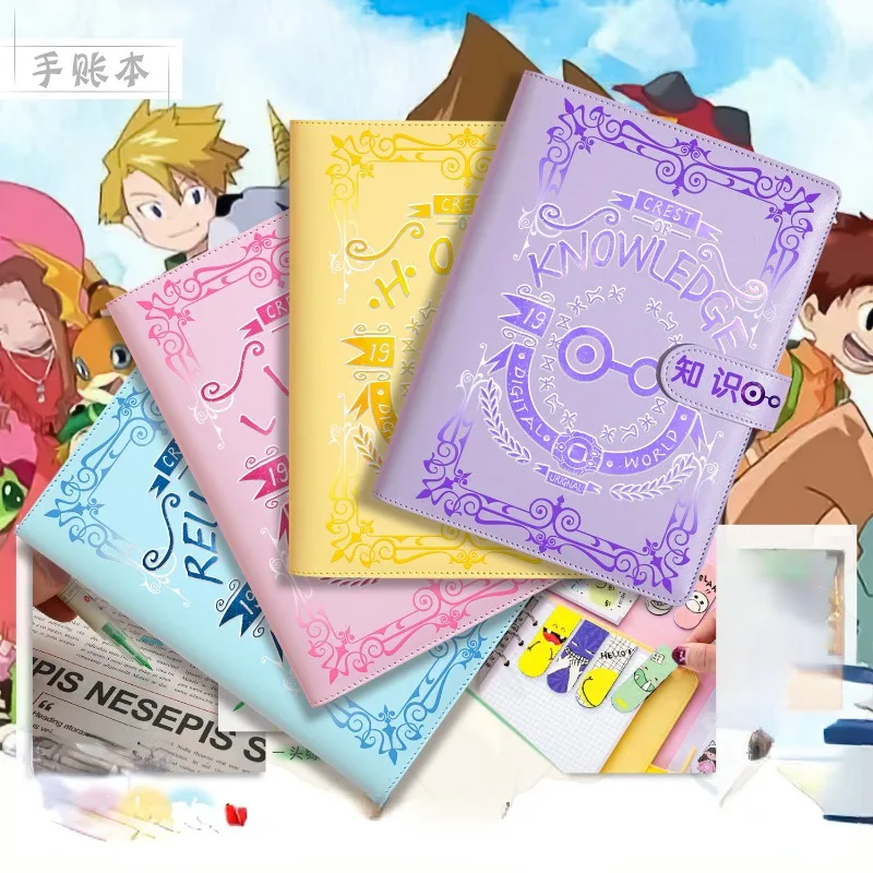 Digimon Adventure Gabumon AGUMON Cartoon A6 Leather Notebook Student Office Worker Waterproof and Wear-resistant Notebook