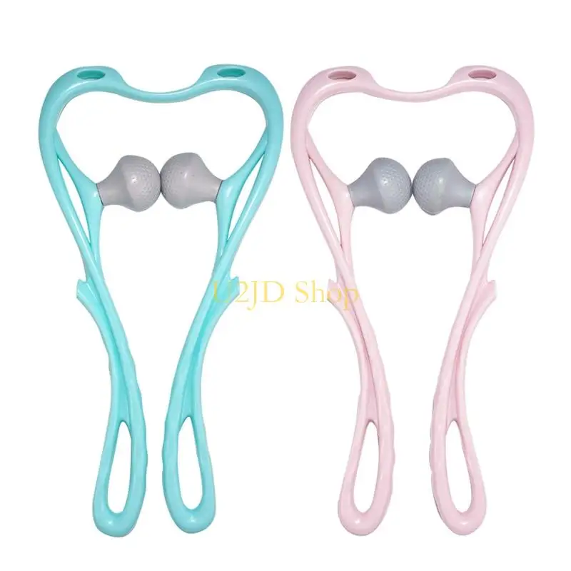 

U2JD Neck Massager Manual Deep Tissue Massage for Muscle Pain Relief Dual Trigger Point Shoulder Massagers