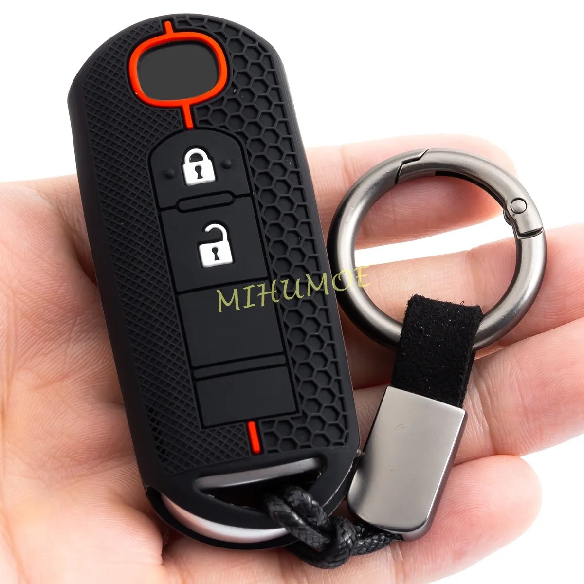 

2 кнопки силиконовый автомобильный брелок чехол кольцо-цепочка держатель для Mazda 2 3 CX-3 CX-5 CX-9 CX3 CX5 CX9