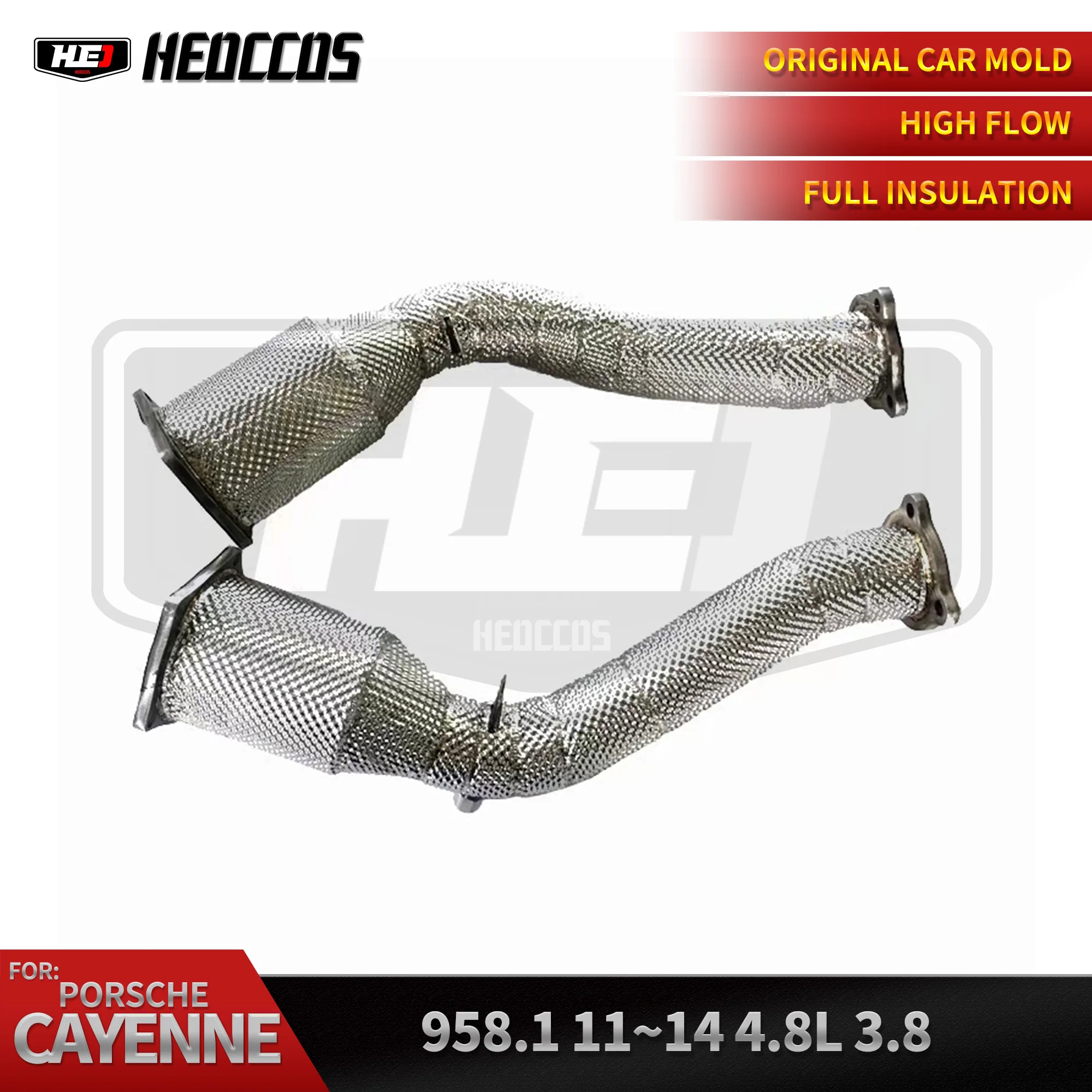 HEO Hot Sell Stainless Steel Downpipe For Porsche Cayenne 958 turbo 4.8T Car Accessories