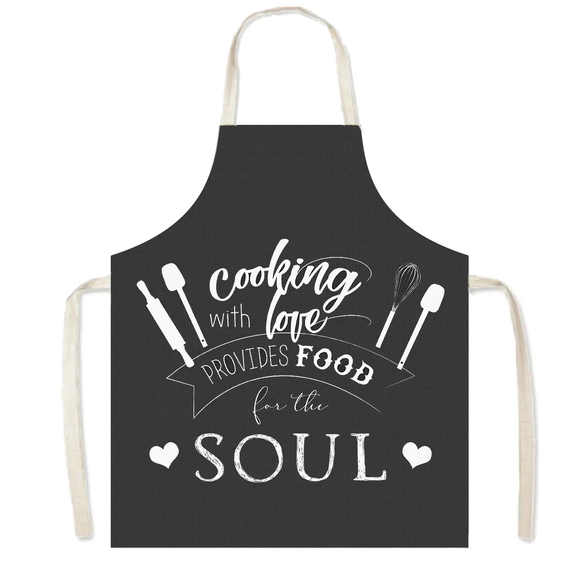 Cute Gourmet Cooking Aprons Burger Fries Pizza Pattern Household Cleaning Tool Barber Restaurant Chef Waiter Kitchen Apron