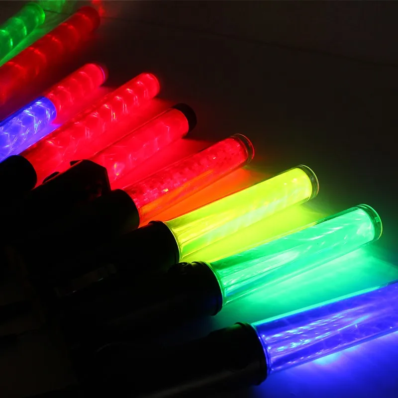 1pc Whistle function rechargeable/battery 29cm warning traffic baton    LED glow stick  Flash stick  Hand-held night indicator