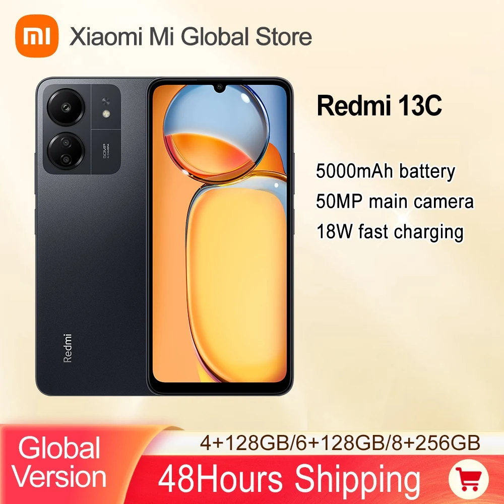 Xiaomi-smartphone Redmi 13C versión Global, 128GB/256GB, pantalla Dot Drop de 6,74 pulgadas, Helio G85 MediaTek, cámara de 50MP + 8MP, batería de