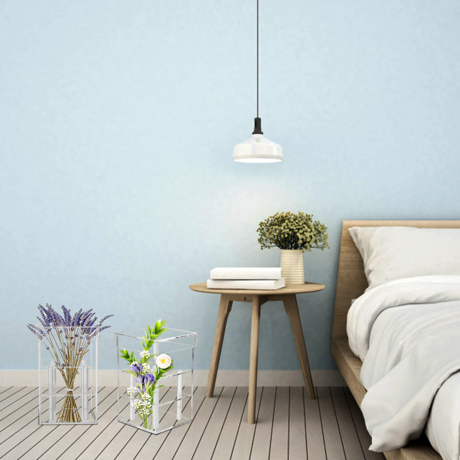 

1Pcs Transparent Acrylic Flower Box Empty Preserved Flower Display Case DIY Decorative Gift Box for Wedding Birthday Holiday