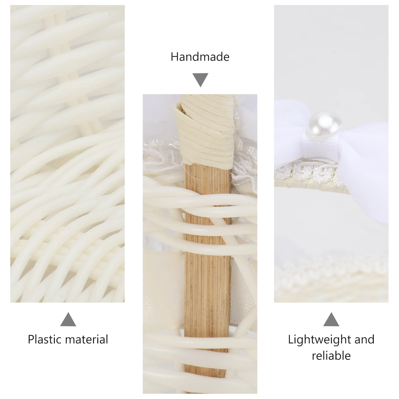 

1Pcs Wedding Flower Basket Lace Round Bouquet Basket Bridal Flower Girl Supplies Romantic Elegant Ceremony Decoration