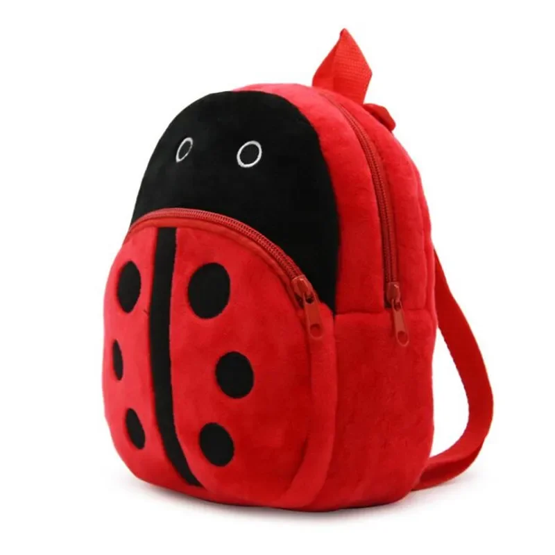 1-3 Years Children Plush Backpack Cartoon Ladybug Bags Baby Toy Kids School Bag for Kindergarten Boy Girl Kawaii Candy Bag Toys