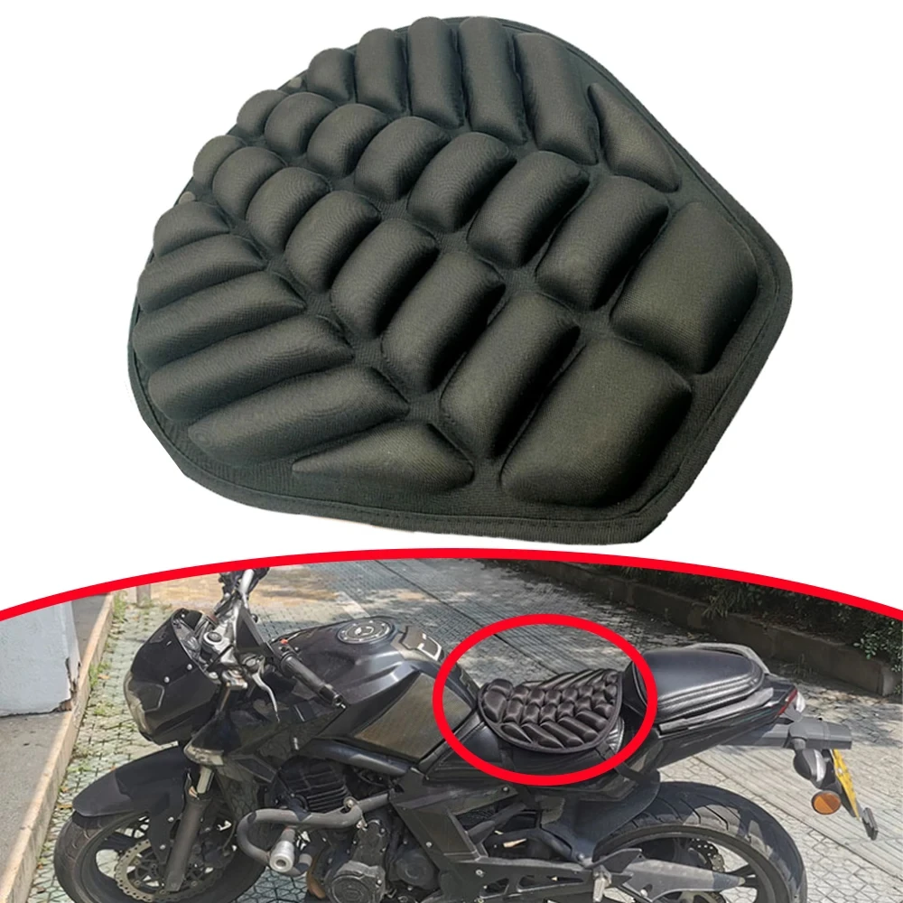 

Motorcycle Seat Cushion Pad Breathable Moto Seat Cover Gel Non Slip Pressure Relief Ride Seat Cover Butt Protector Pad