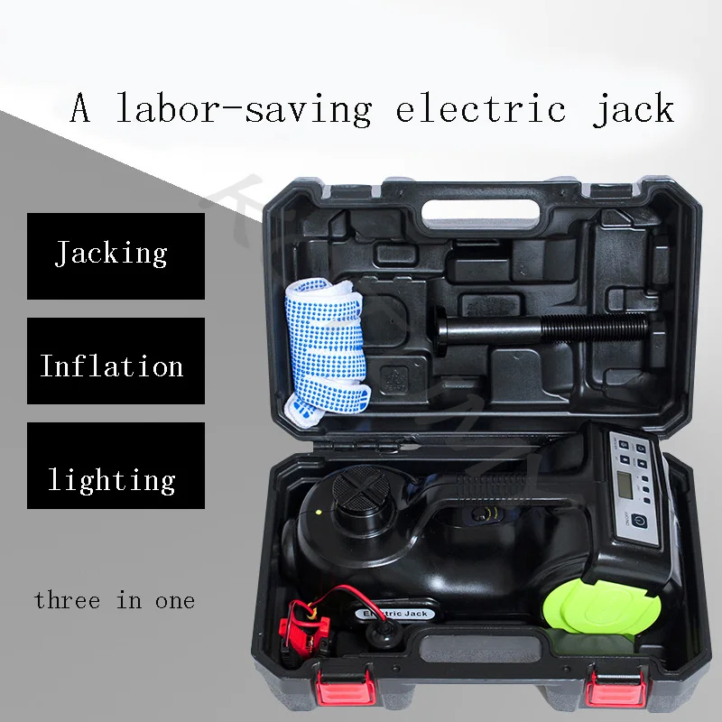 LED Digital Elétrica Hidráulica Carro Jack, 3 em 1, 5 Ton, 12V, Garagem, Equipamento de Emergência, Elevador, Ferramentas de Reparação