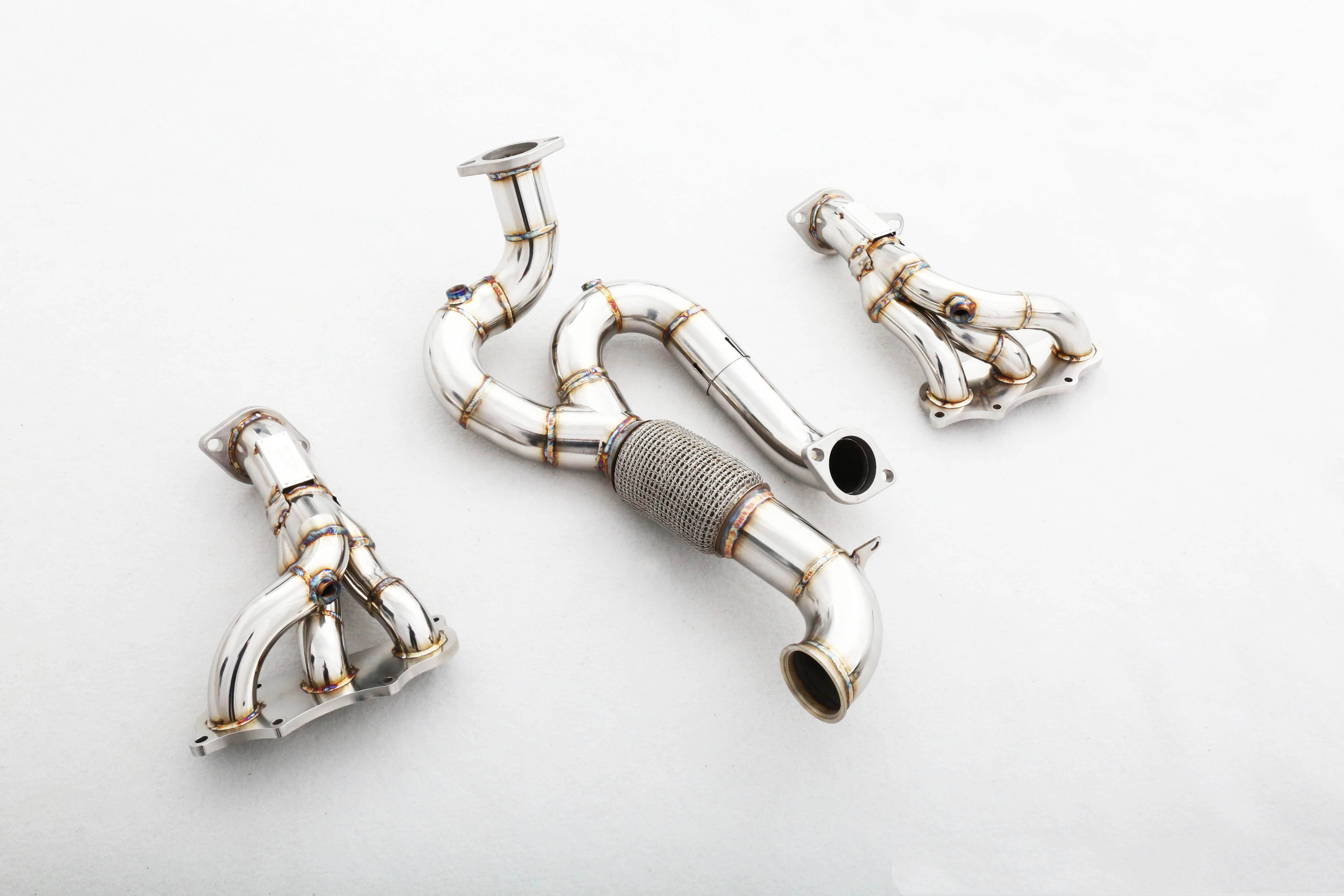Custom 304 Stainless Steel Catless Decat Manifold & Front Pipe Downpipe Exhaust System Designed Specifically for