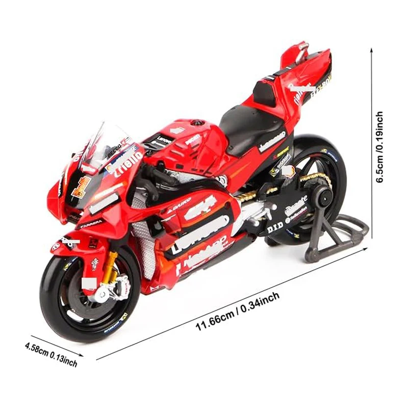 Nuevo Maisto 1:18 Moto Ducati Lenovo Equipo 2023 Campeón MotoGP # 1 # 23 Die Cast Model Edition Vehículo de aleación Motocicleta Coche Juguete Regalo