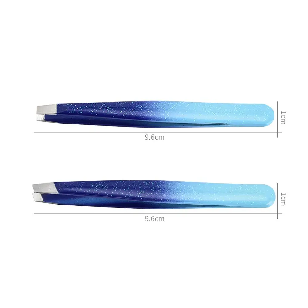 ที่หนีบคิ้วสแตนเลสแฟชั่น อุปกรณ์เสริมความงาม ที่หนีบคิ้วแบบแบนและเฉียง กำจัดขนหน้า กำจัดขนเครา สำหรับผู้หญิง