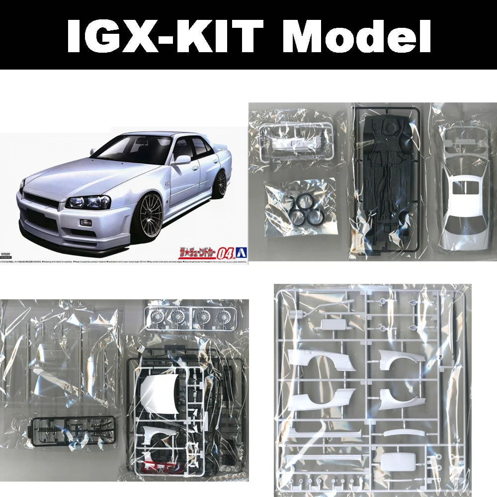Aoshima 05534 1/24 Scale Skyline ER34 Uras Type-R 01 Sport Car Model Building Assembly Kit