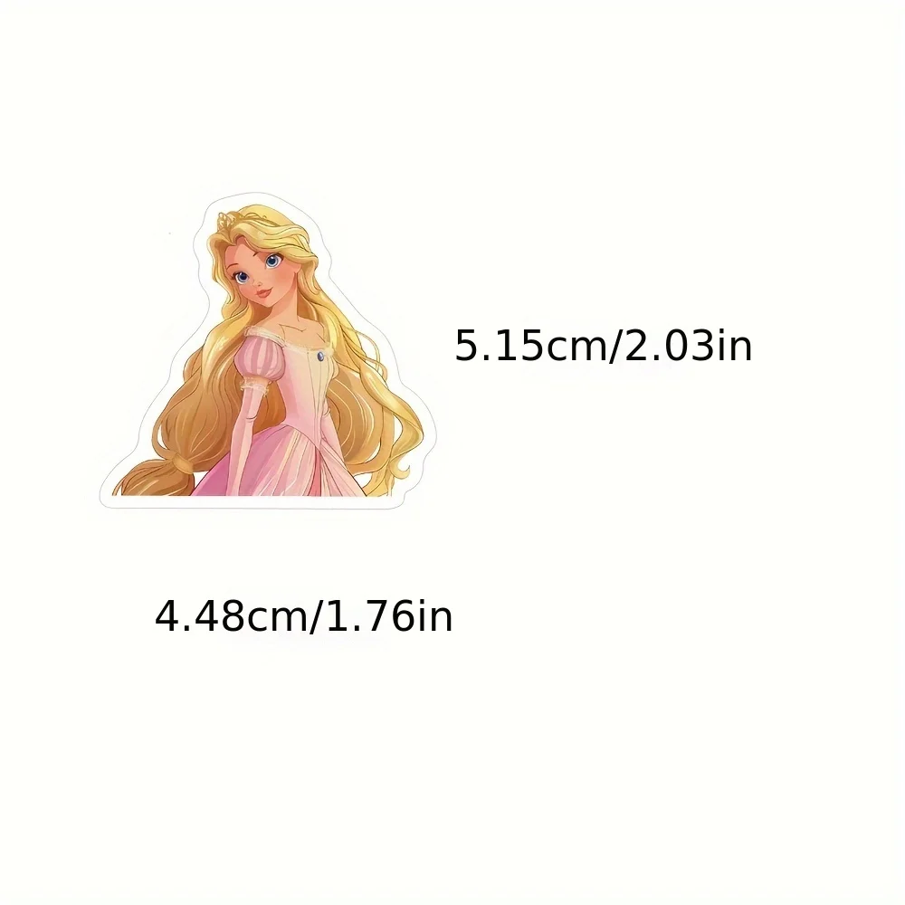 50PCS Romantic Pink Princess Collection Stickers Cute Waterproof DIY Decorative Guitar Book Phone Laptop Cup Gift Toy Decal