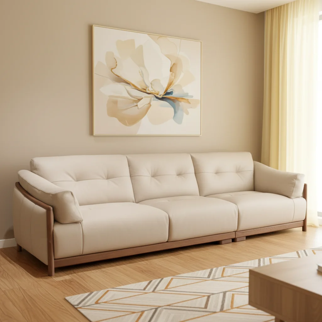 #Modern Luxury Leather Convertible Recliner Sofa Set For Apartment Living Room Furniture