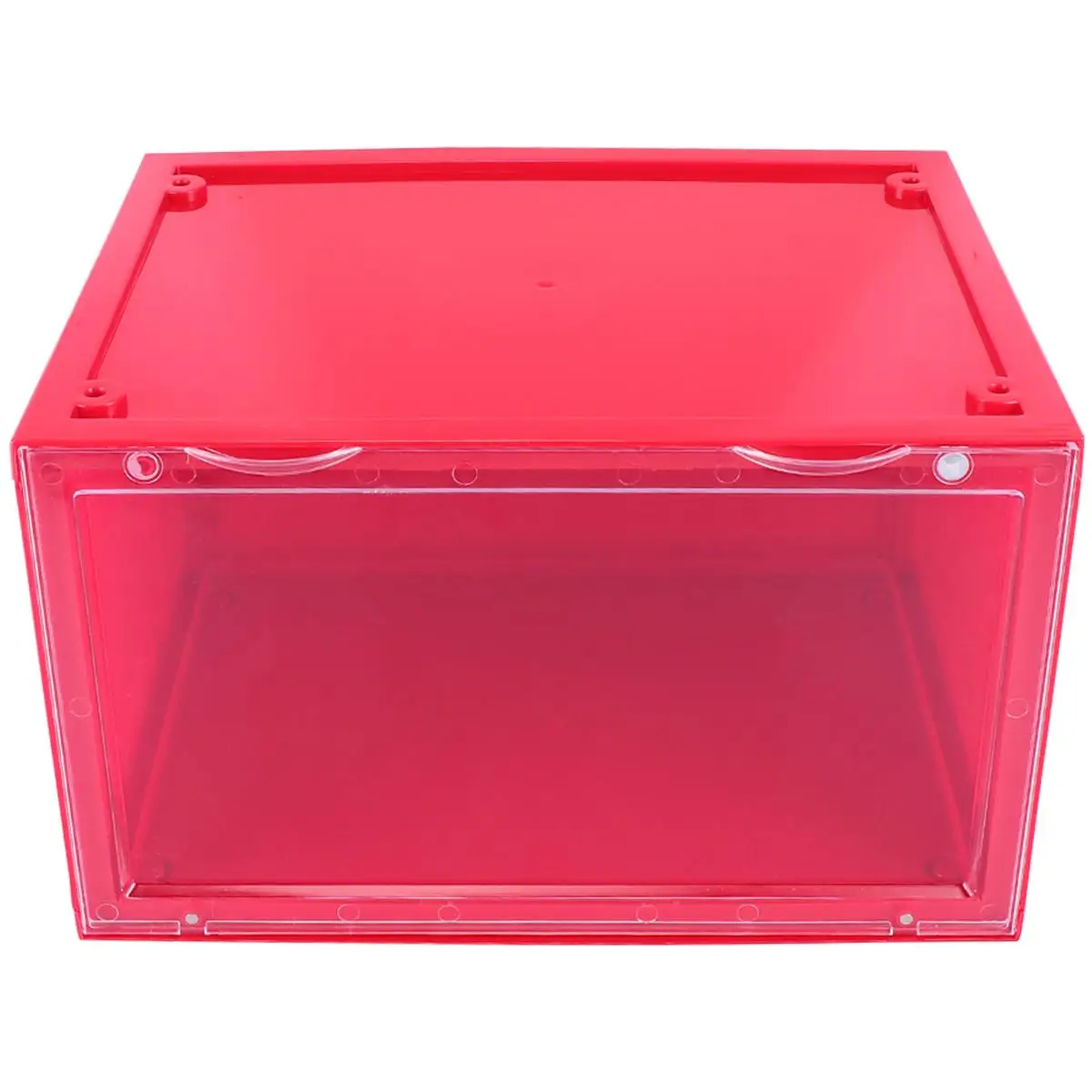 

Transparent Shoe Box Storage Dustproof ganizer for Sneakers High Heels Red Magnetic PP Material Long Durability Protect from