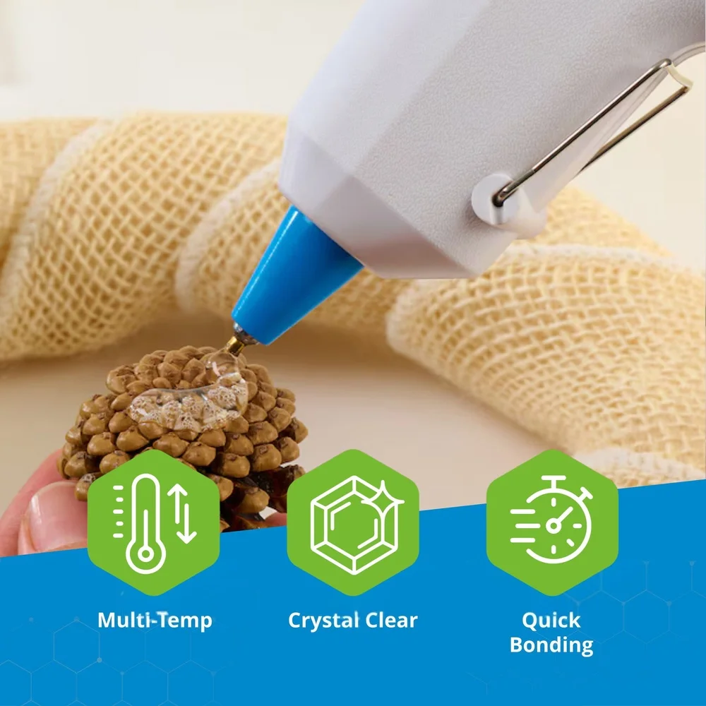 3 パック クリスタルクリア ホット グルー スティック フルサイズ 直径 4 インチ 直径 44 インチ 強力な接着 クラフト DIY プロジェクト