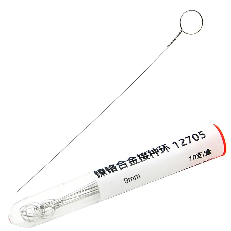 Nickel Chromium Stick Inoculation Rods10 ul Inoculating Loop Flame Reaction Diameter 9mm Lab Supplies 10 Pcs