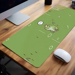 Cute Frog Cartoon Style Mouse Pad Large Gaming Desk Mat Computer Keyboard Desk Pad with Non-Slip Gift for Girlfriend Boyfriend