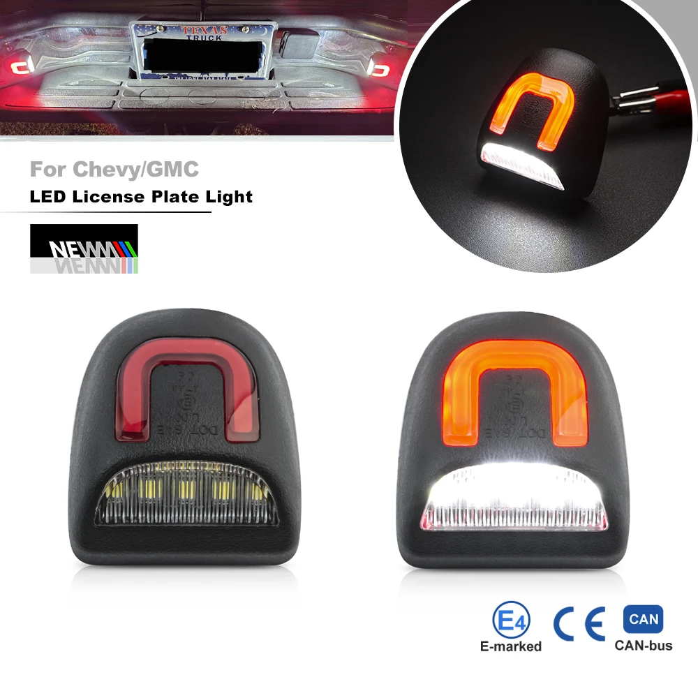 OLED License Light Lights For Chevy Silverado GMC Sierra 1500 2500 3500 HD Suburban Tahoe Yukon XL Avalanche Cadillac Escalade