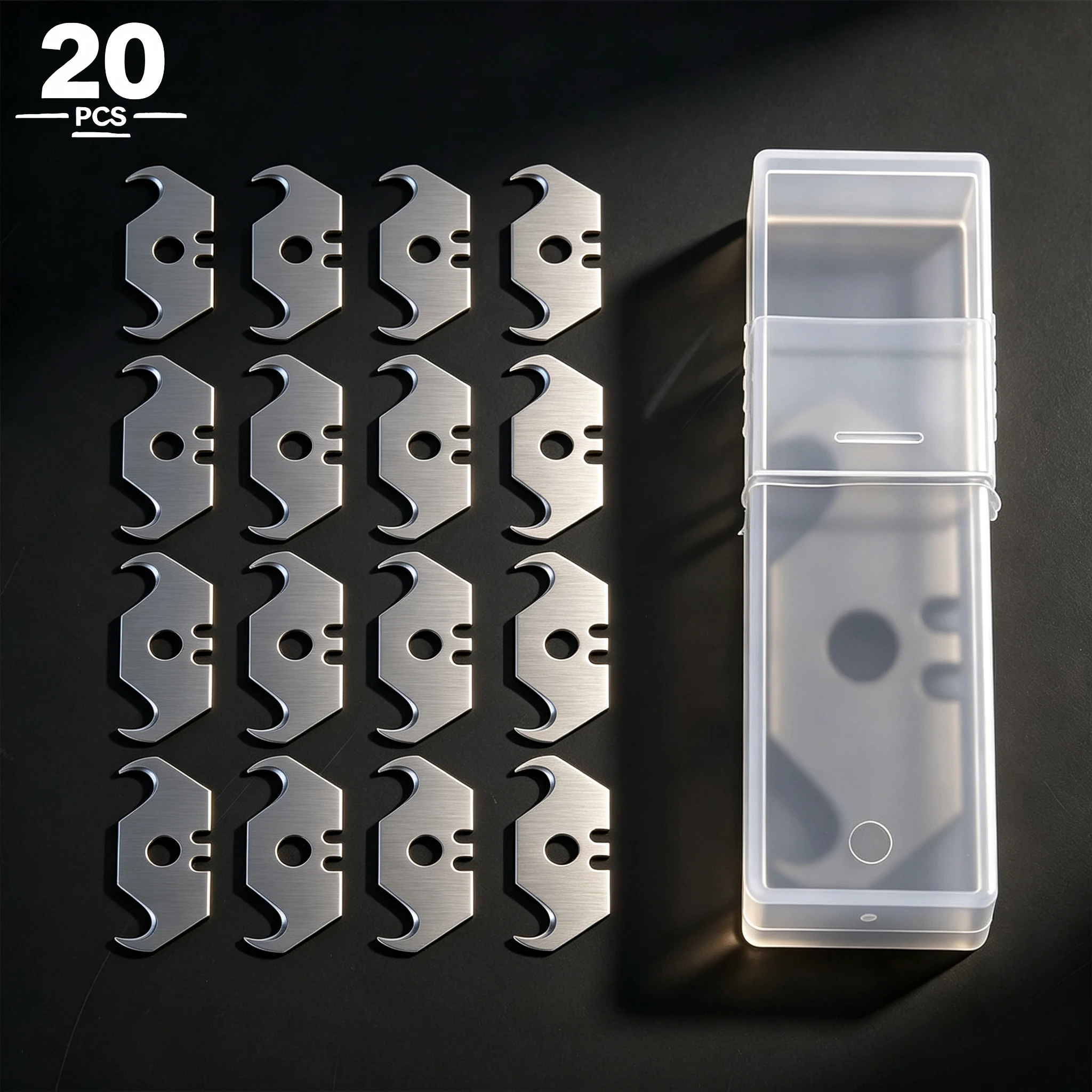 Neue 10/20 Stück Trapezförmige Klingen Multifunktionale Kohlenstoffstahl-Ersatzklingen DIY Kunsthandwerk Schneidewerkzeug Klingen für Handwerkzeuge