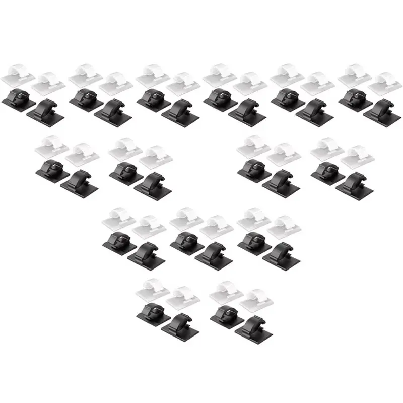 10/20/30/50Pcs Self-Adhesive Cable Clips -Wire Management Organizer - Multi-Functional Wire Clips For Desk, Home, Office