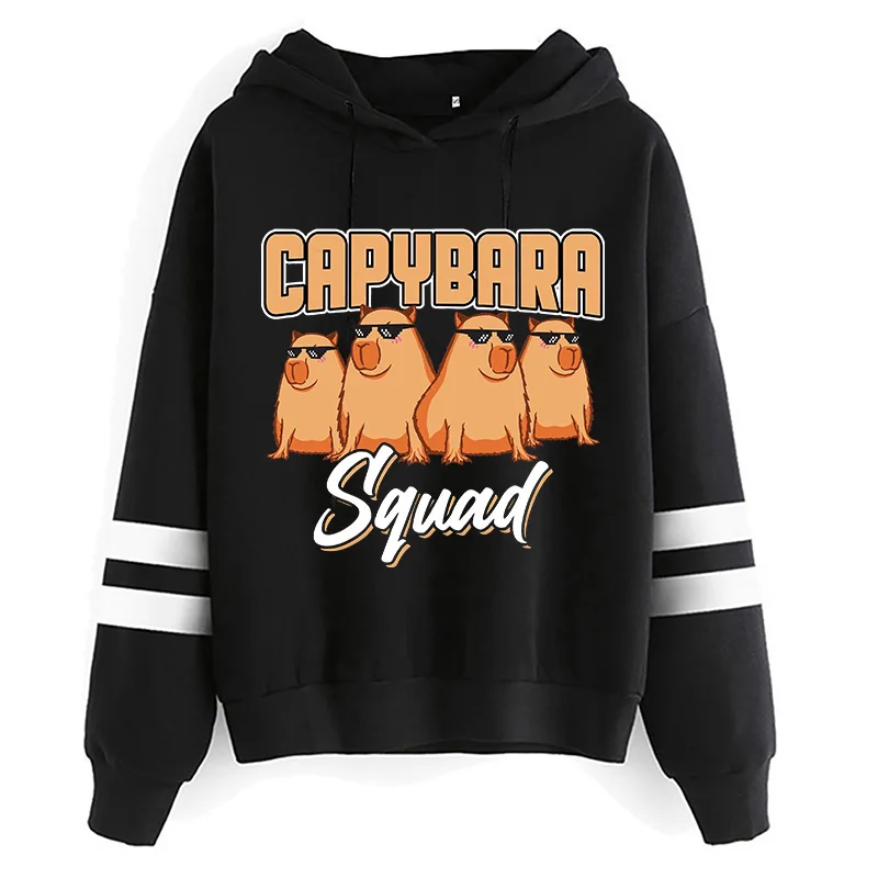 Women/men Capybara Kawaii Cartoon Sweatshirts Unisex Winter Warm Hoodies Capibara Harajuku Fashion Streetwear Hooded Female/male