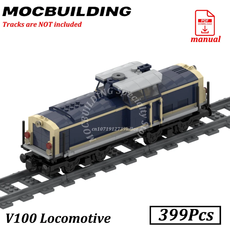 DB V100 機関車模型鉄道アクセサリー MOC 組み立てブロック ブリック 組立ディスプレイ 鉄道模型 組み立て玩具 ギフト