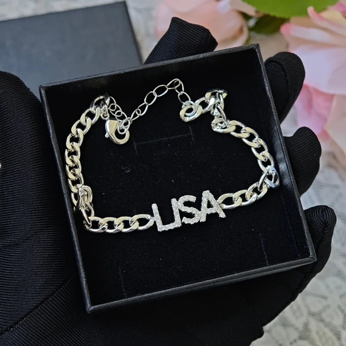 

Индивидуальные блестящие ювелирные изделия, медный браслет с бриллиантами, идеальный подарок для подруги, браслет с текстом на заказ, Рождественский подарок