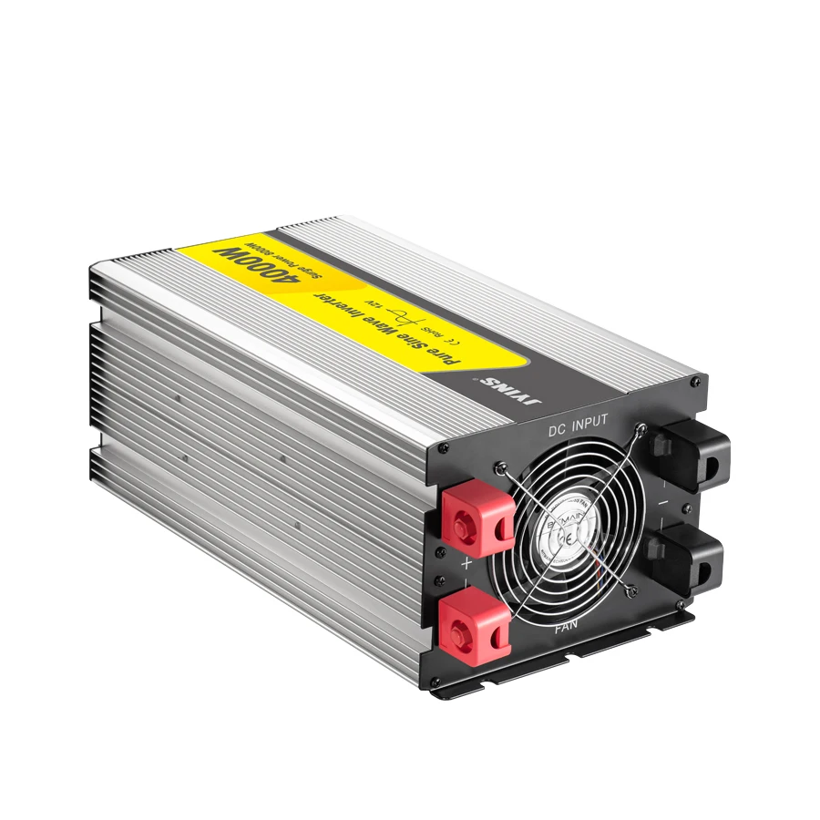 JYINS 4000W 12V 24V 48V DC to AC 110V 230V Single Output Pure Sine Wave 90% Efficiency Fish Pond Pump Solar Inverter