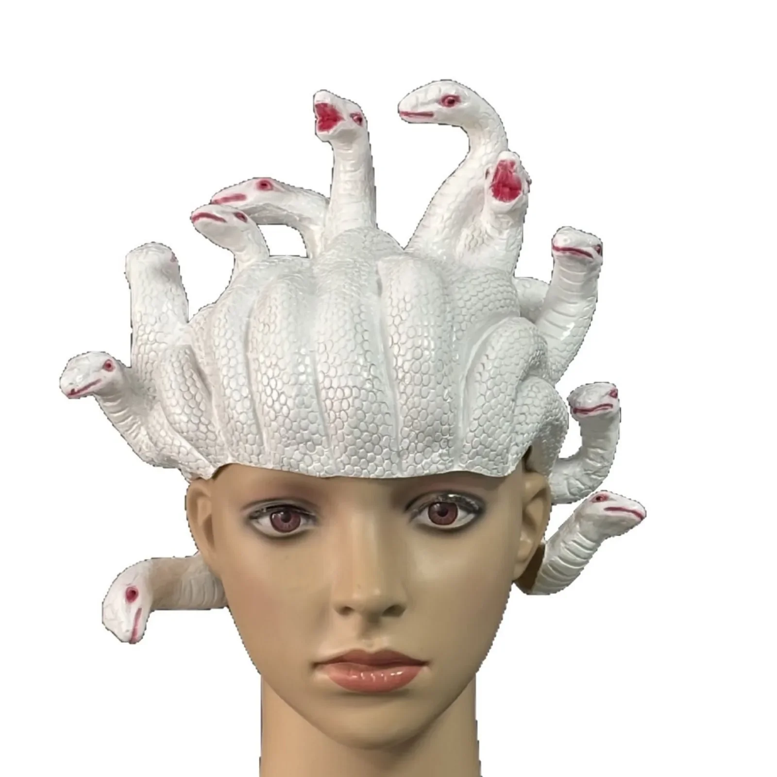 Anime Medusa Cosplay Kostuum Latex Masker Cap Hoed Halloween Party Carnaval Prop