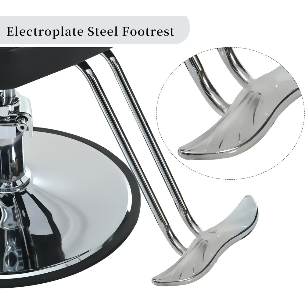 كرسي صالون الشعر، كرسي الحلاق المستلق للتصفيف، ارتفاع المقعد 37.4-41.7، مضخة هيدروليكية شديدة التحمل، كرسي الحلاقة القابل للتعديل