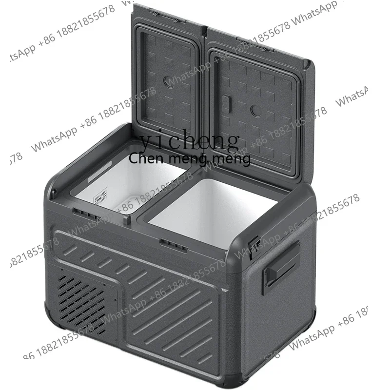 

Горячие продажи, компрессор, автомобильный ящик для льда, двойная температура, двойное управление, 12 В, 24 В, автомобильное замораживание, двойное использование в автомобиле и домах