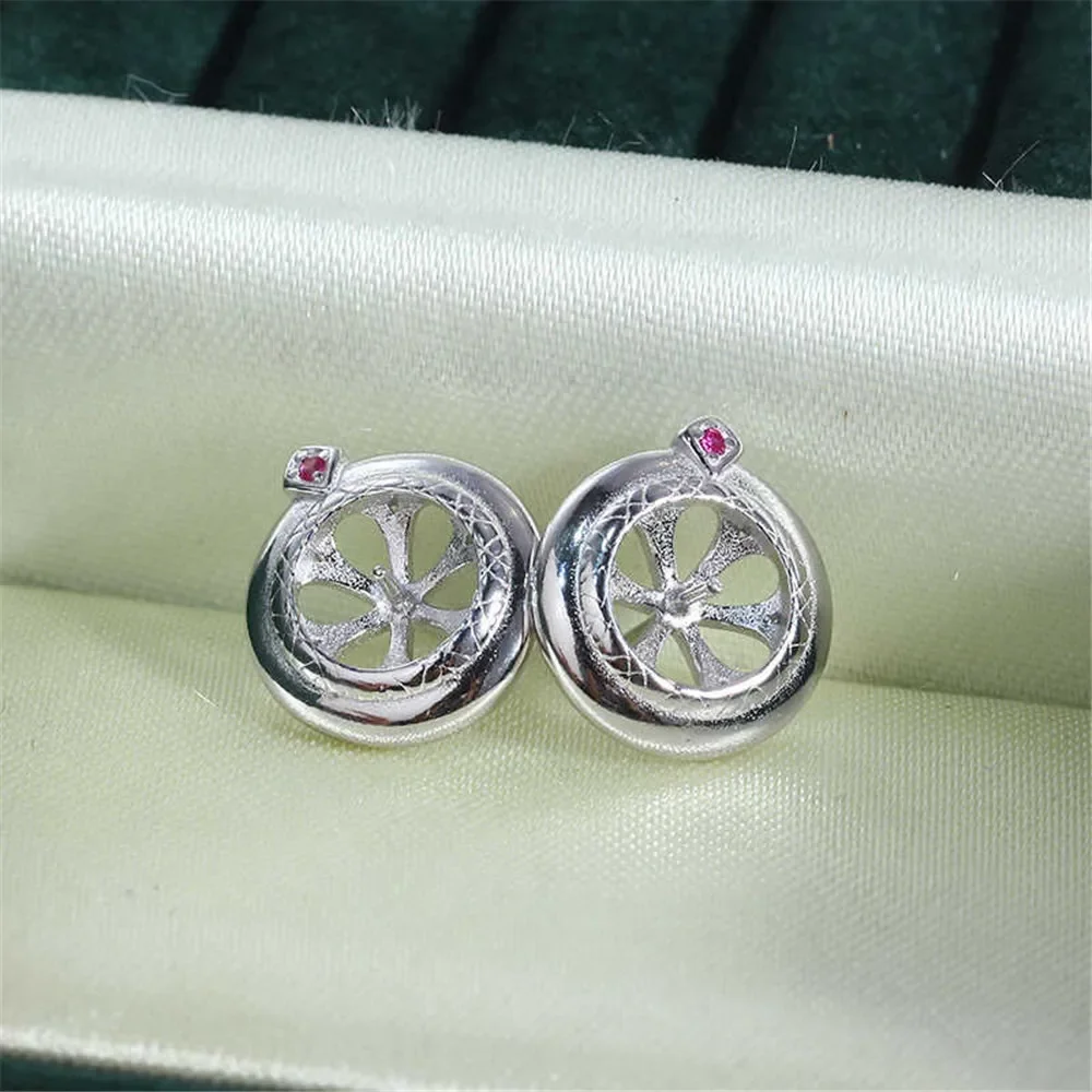 S925 Sterling Silver Pearl Earring Settings DIY Jewelry Making Supplies Blank Earring Posts for Handcrafted Accessories No Pearl