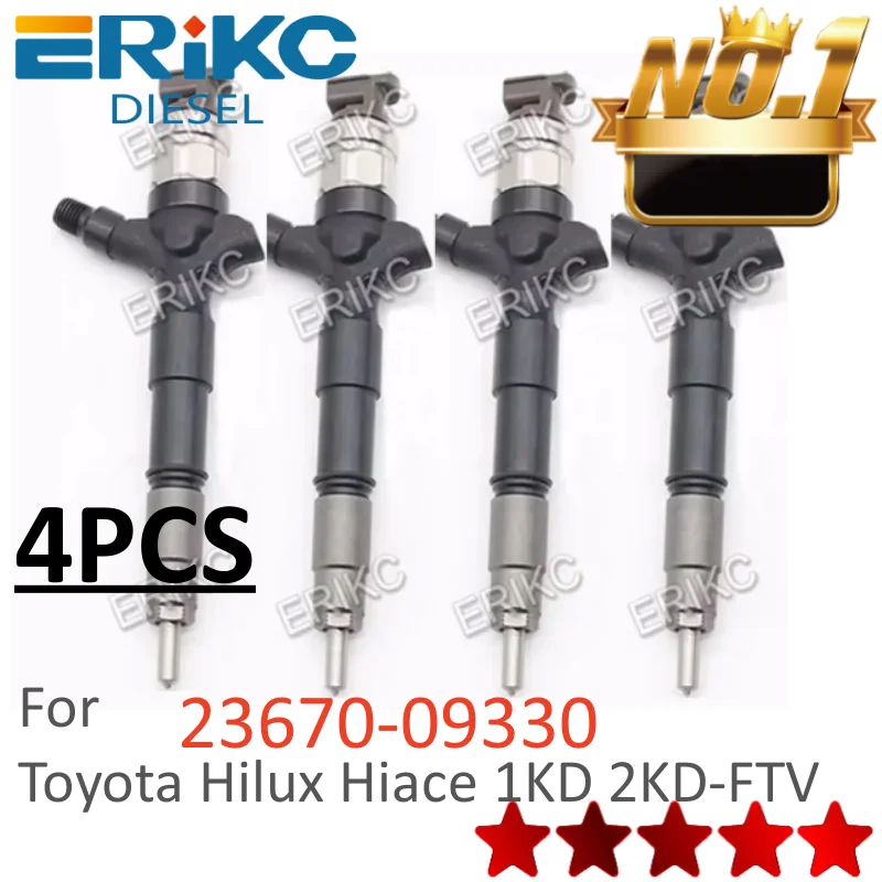 

23670-09330 Diesel Fuel Injector 2367009330 Engine Nozzle 23670 09330 For Toyota Hilux Hiace 1KD 2KD-FTV 4PCS