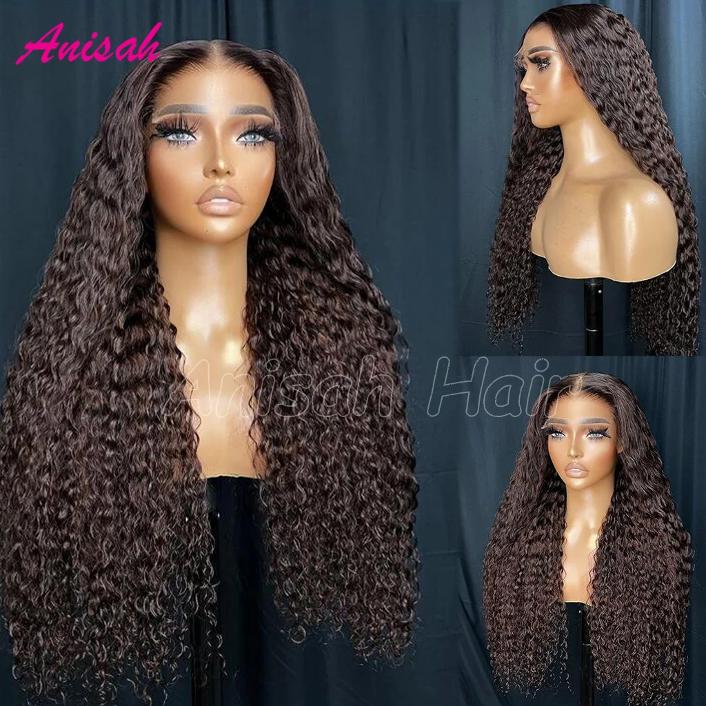 

Deep Curly Frontal Wigs Human Hair Transparent Lace Frontal Human Hair Wig Curly Human Hair Lace Front Wig For Black Women