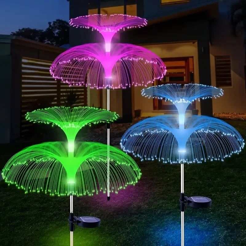 1PC 7 Color Changing Outdoor L - Outdoor Lighting Jellyfish ulasan dan harga