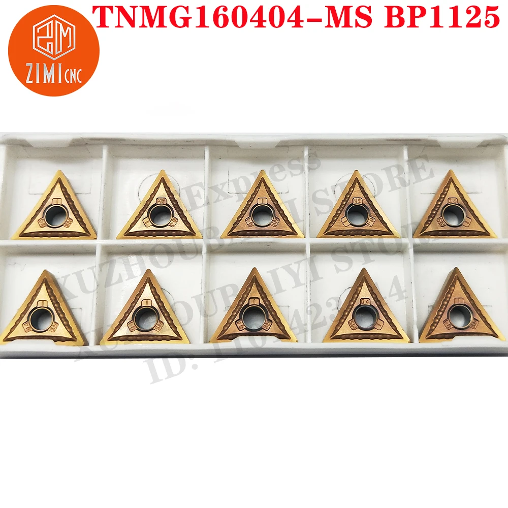 TNMG160404-MSBP1125 TNMG160404-MS Inserção de carboneto Ferramenta de Inserções para Torneamento Externo Ferramenta CNC TNMG Torno Indexável Ferramenta de corte TNMG