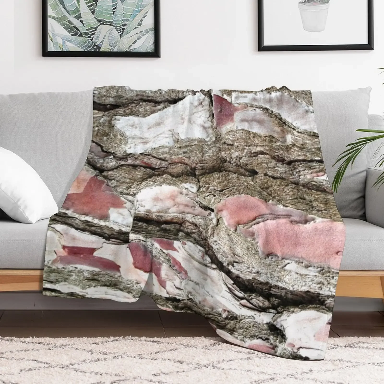 Pine Bark in Brittany Throw Blanket Warm Accent Blanket for Living Room Decoration